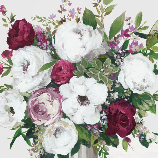 Peonies: Burgundy Splashes by Asia Jensen