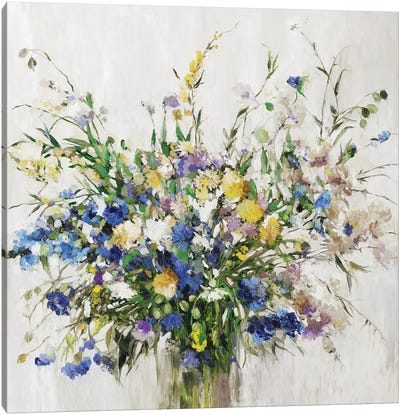 Wild Flower Bouquet Canvas Art Print - Country Décor