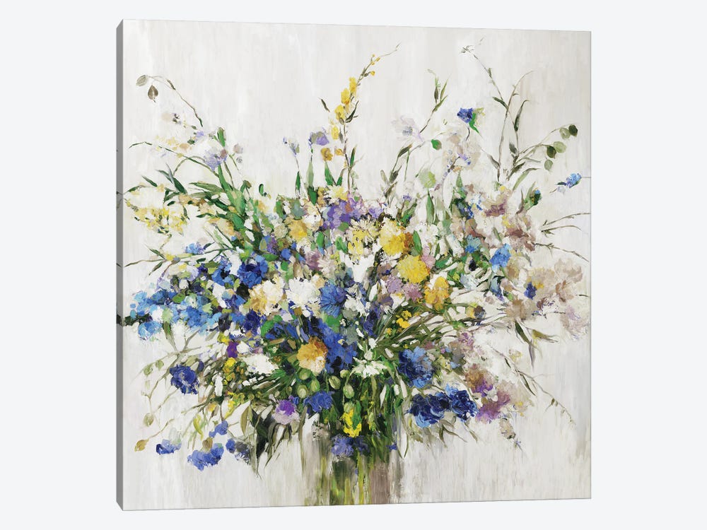 Flowers Bunch Floral Picture Panoramic CANVAS WALL ART Print
