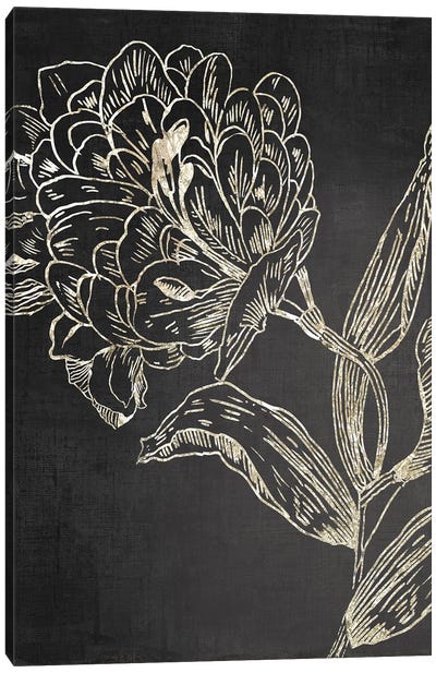 Golden Flower Folklore II Canvas Art Print - Asia Jensen