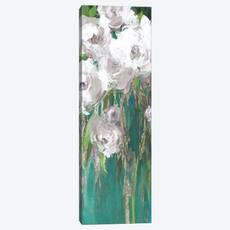 Roses on Teal I Canvas Print #ASJ547} by Asia Jensen Canvas Wall Art