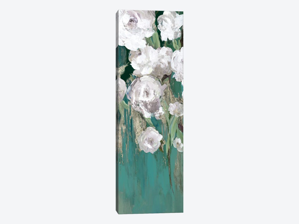 Roses on Teal II by Asia Jensen 1-piece Canvas Print