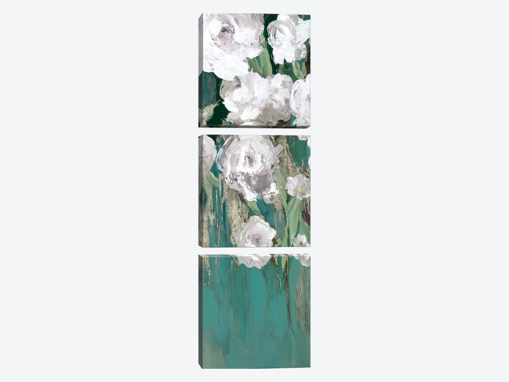 Roses on Teal II by Asia Jensen 3-piece Art Print