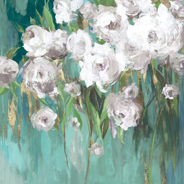 Roses on Teal III