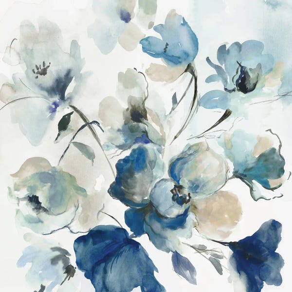 Modern Farmhouse Bedroom: Blue Pedals by Asia Jensen