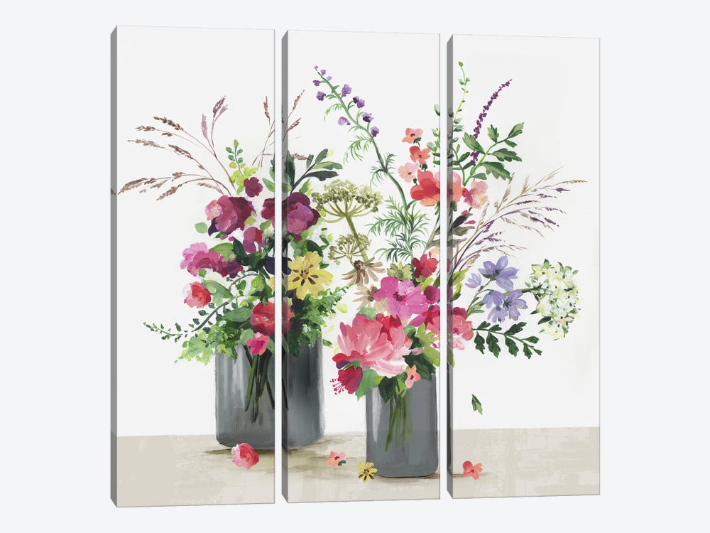 Glass Florals by Asia Jensen 3-piece Canvas Art