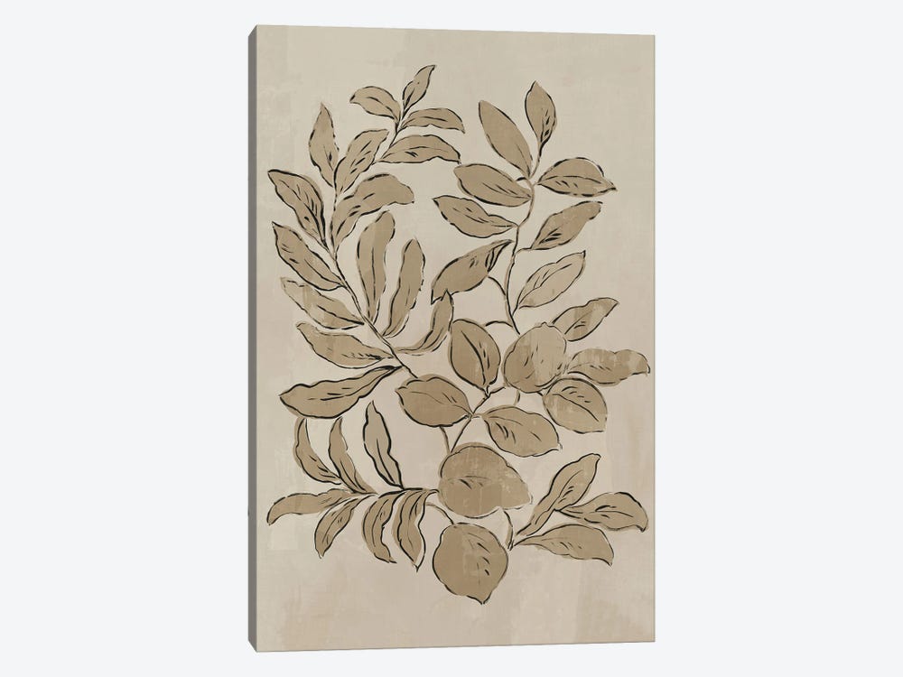 Leaves Sketches I by Asia Jensen 1-piece Canvas Artwork
