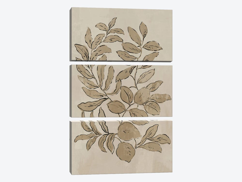 Leaves Sketches I by Asia Jensen 3-piece Canvas Wall Art