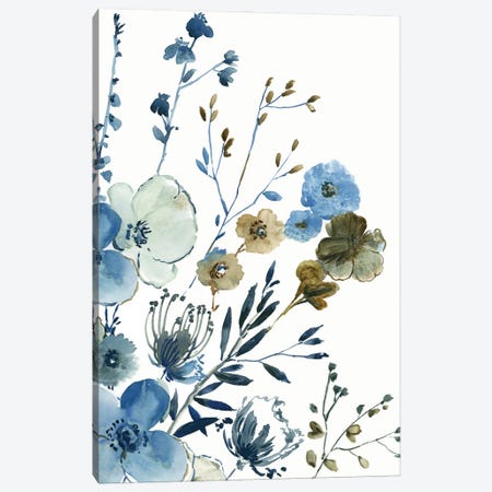 Blue Blossoming Garden I Canvas Print #ASJ584} by Asia Jensen Canvas Artwork
