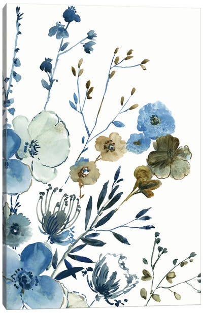 Blue Blossoming Garden I Canvas Art Print - Asia Jensen