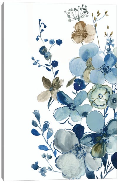 Blue Blossoming Garden II Canvas Art Print - Asia Jensen
