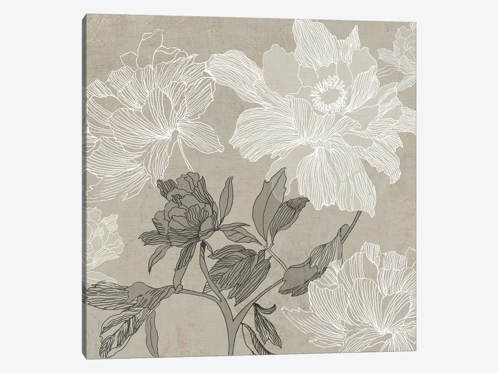 Floral Lines I by Asia Jensen 1-piece Canvas Print