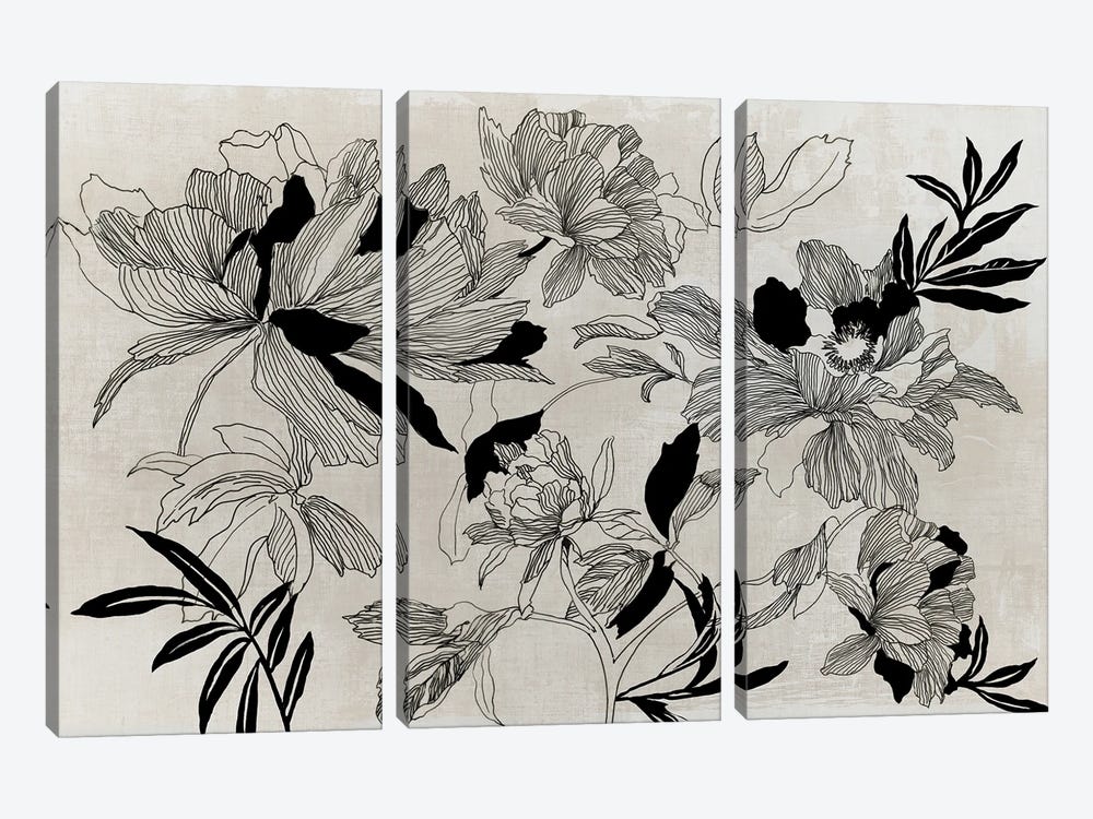 Lithograph Florals by Asia Jensen 3-piece Art Print