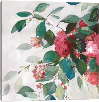 Red Florals I Canvas Art Print - Asia Jensen