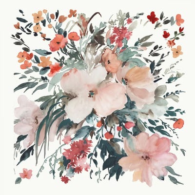 Farmhouse Florals II by Asia Jensen framed canvas print