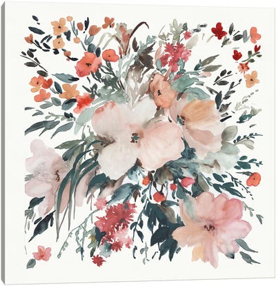 Farmhouse Florals II Canvas Art Print - Asia Jensen