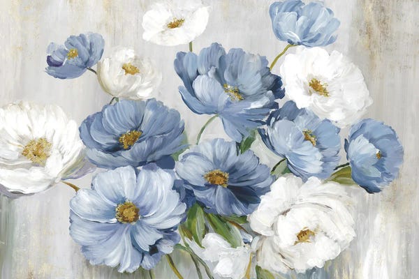 Office: Blue Winter Florals by Asia Jensen