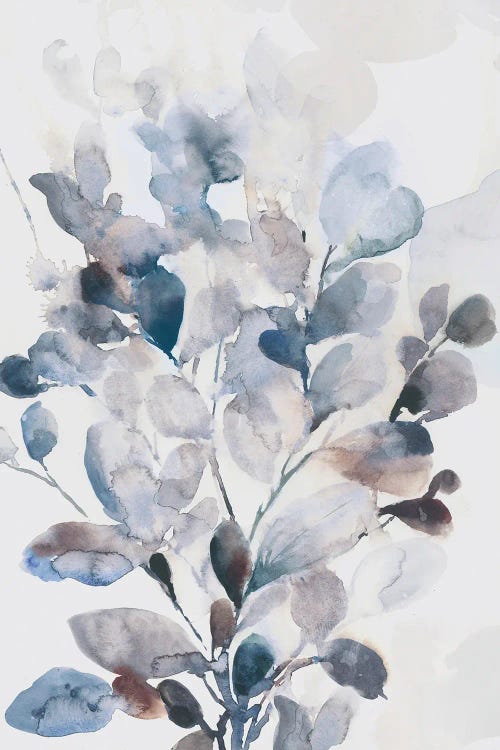 Blue Boho Leaves I