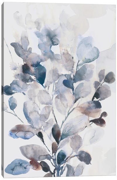 Blue Boho Leaves I Canvas Art Print - Asia Jensen