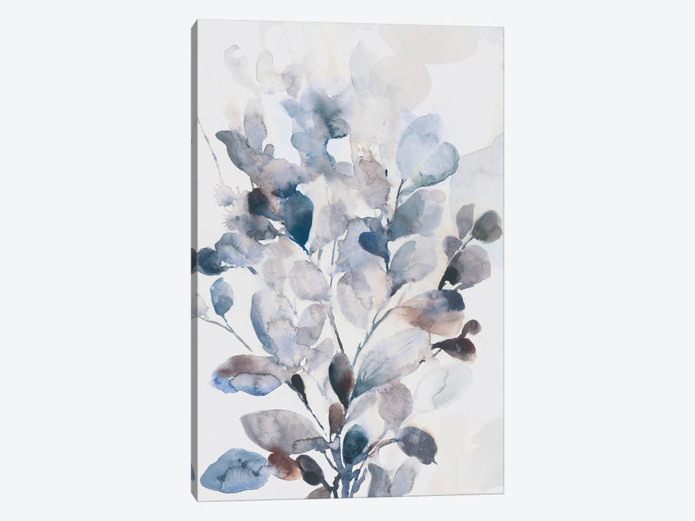 Blue Boho Leaves I by Asia Jensen 1-piece Canvas Print