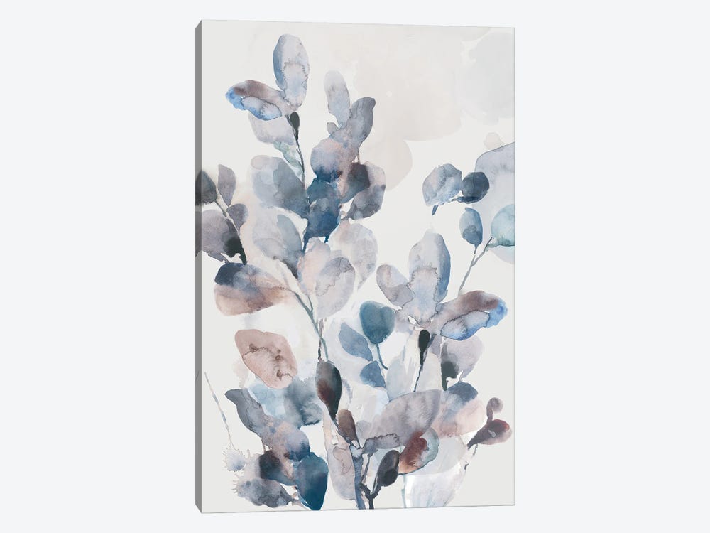 Blue Boho Leaves II by Asia Jensen 1-piece Canvas Artwork