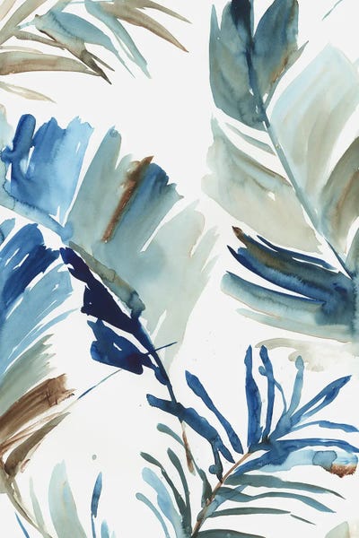 Tropical Leaves: Blue Tropical Heat II by Asia Jensen