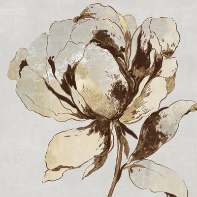 Golden Flower II by Asia Jensen framed canvas print