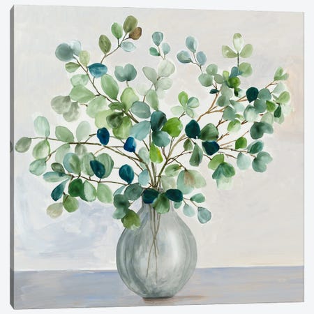 Green Glass Vase Canvas Print #ASJ645} by Asia Jensen Art Print