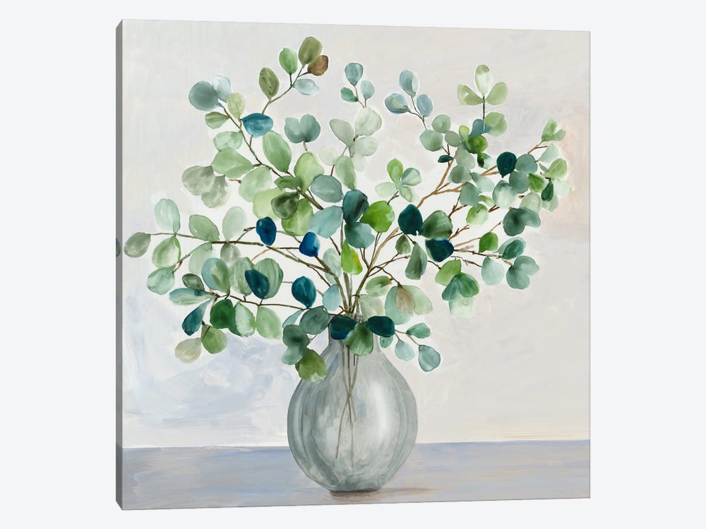 Green Glass Vase by Asia Jensen 1-piece Canvas Art