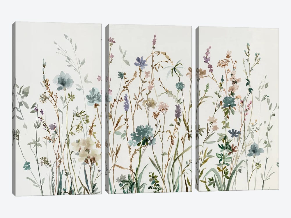 Little Wild Flowers by Asia Jensen 3-piece Canvas Print
