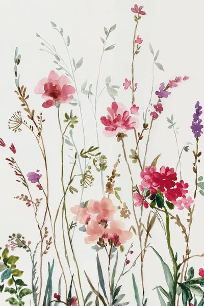 Wildflowers: Pink Wild Flowers I by Asia Jensen
