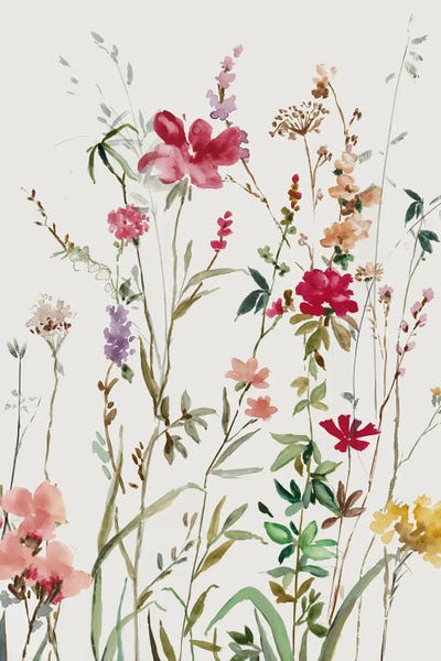 Wildflowers: Pink Wild Flowers II by Asia Jensen