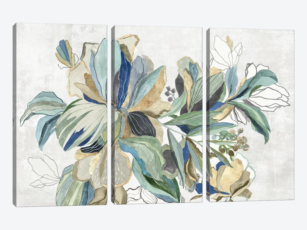Serenade of Exotic Blooms by Asia Jensen 3-piece Canvas Print