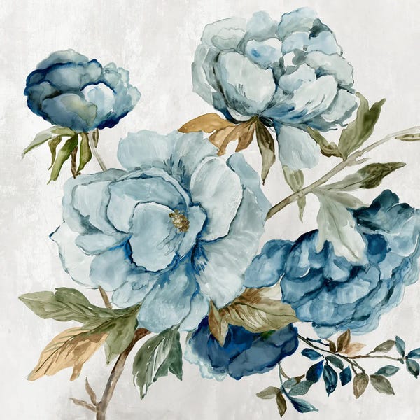 Shabby Chic Décor: Serenade of the Blue Peony by Asia Jensen