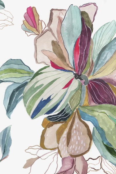 Tropical Botanical Study I by Asia Jensen multi panel art