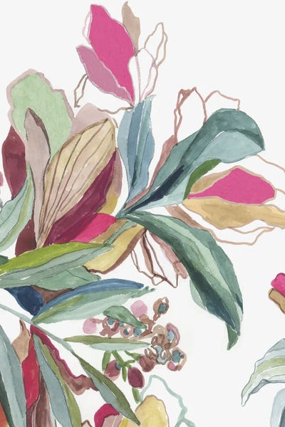 Tropical Botanical Study II by Asia Jensen framed canvas print