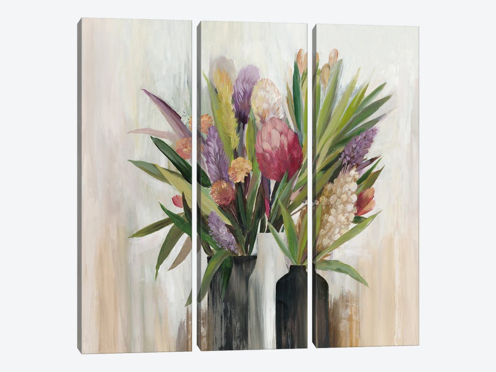 Tropical Paradise in Bloom by Asia Jensen 3-piece Art Print
