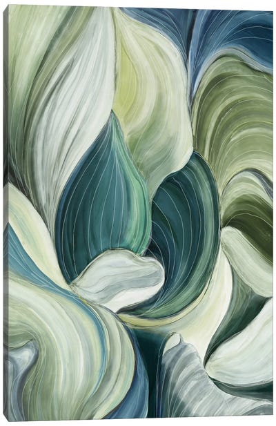 Waves of Leaves Canvas Art Print