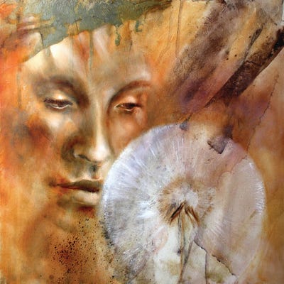 Dandelion by Annette Schmucker metal wall art