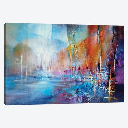 Come To The Harbour Canvas Print #ASK122} by Annette Schmucker Canvas Art