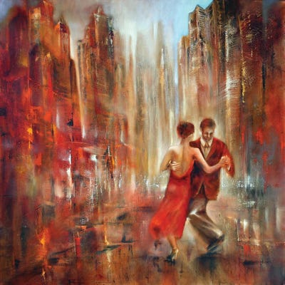 Do The Tango by Annette Schmucker framed canvas print