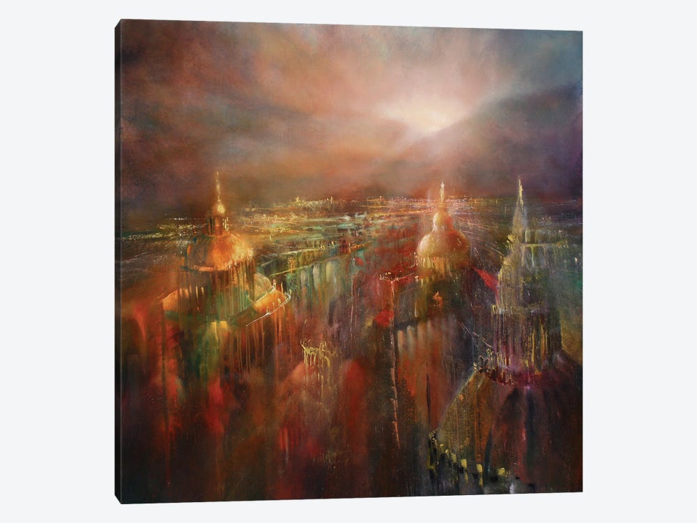 The City Awakening by Annette Schmucker 1-piece Canvas Print