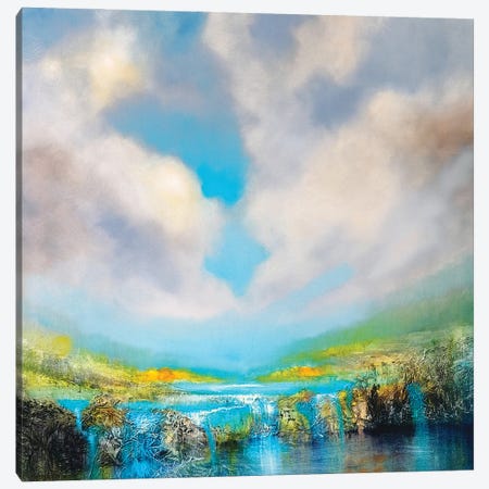 At The Waterfall Canvas Print #ASK14} by Annette Schmucker Canvas Print