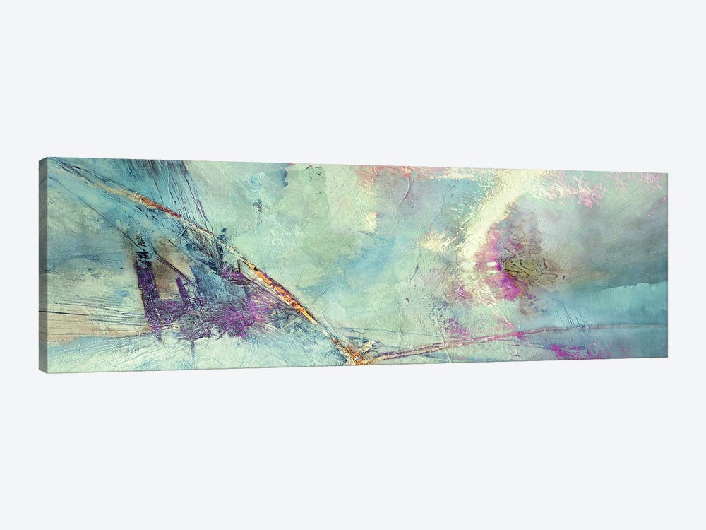 Flying Away - Soft Turquoise And Pink by Annette Schmucker 1-piece Canvas Art Print