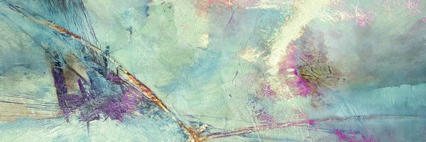 Annette Schmucker: Flying Away - Soft Turquoise And Pink by Annette Schmucker