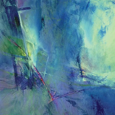 Flying Away - Turqoise Meets Purple by Annette Schmucker canvas print