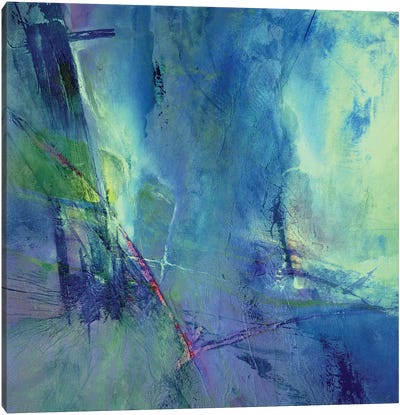 Flying Away - Turqoise Meets Purple Canvas Art Print - Annette Schmucker