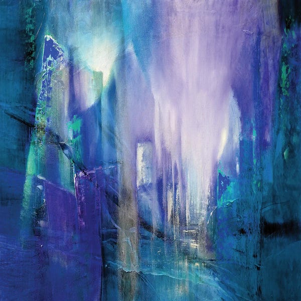 Annette Schmucker: Transparency - Blue, Purple And Turquoise by Annette Schmucker