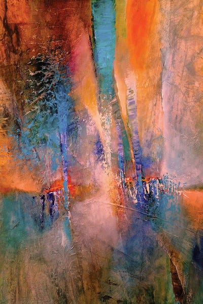 New Ways - Golden Light by Annette Schmucker metal wall art