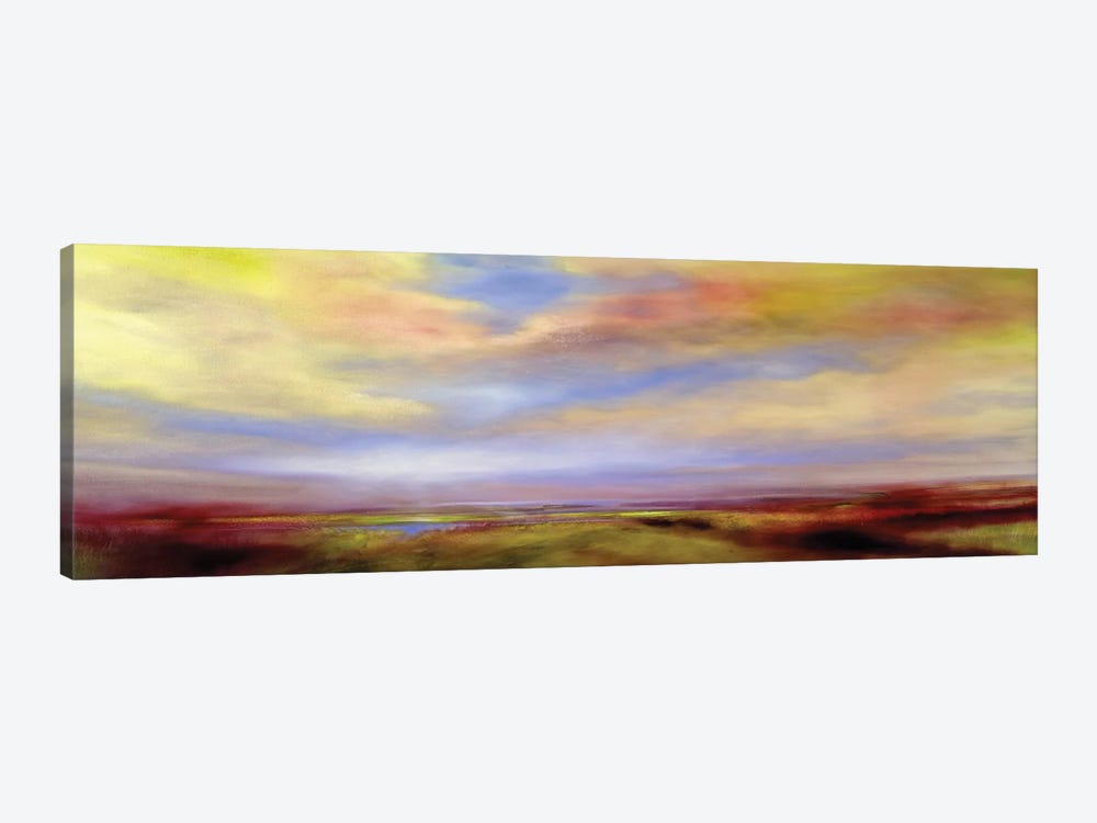 Golden Clouds In Heathland by Annette Schmucker 1-piece Canvas Wall Art